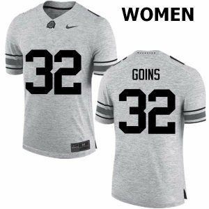 NCAA Ohio State Buckeyes Women's #32 Elijaah Goins Gray Nike Football College Jersey YGE2745CU